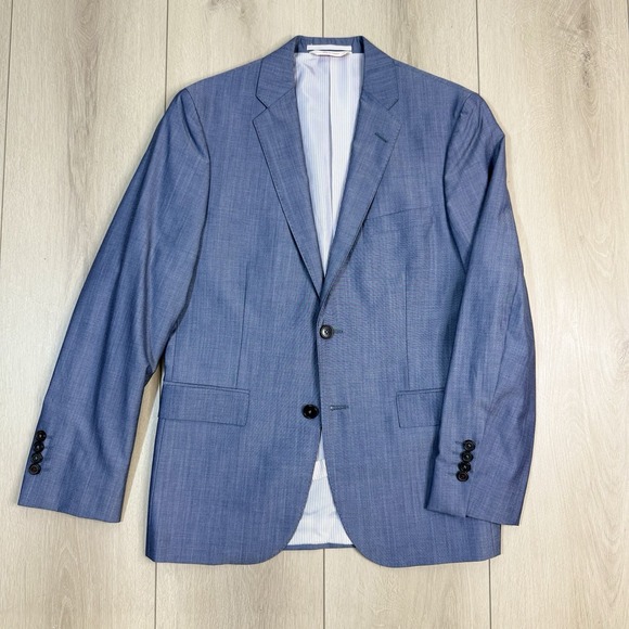 Brooks Brothers Red Fleece Blazer 38S Blue Wool Blend Jacket Made in Turkey EU48 - Picture 1 of 16